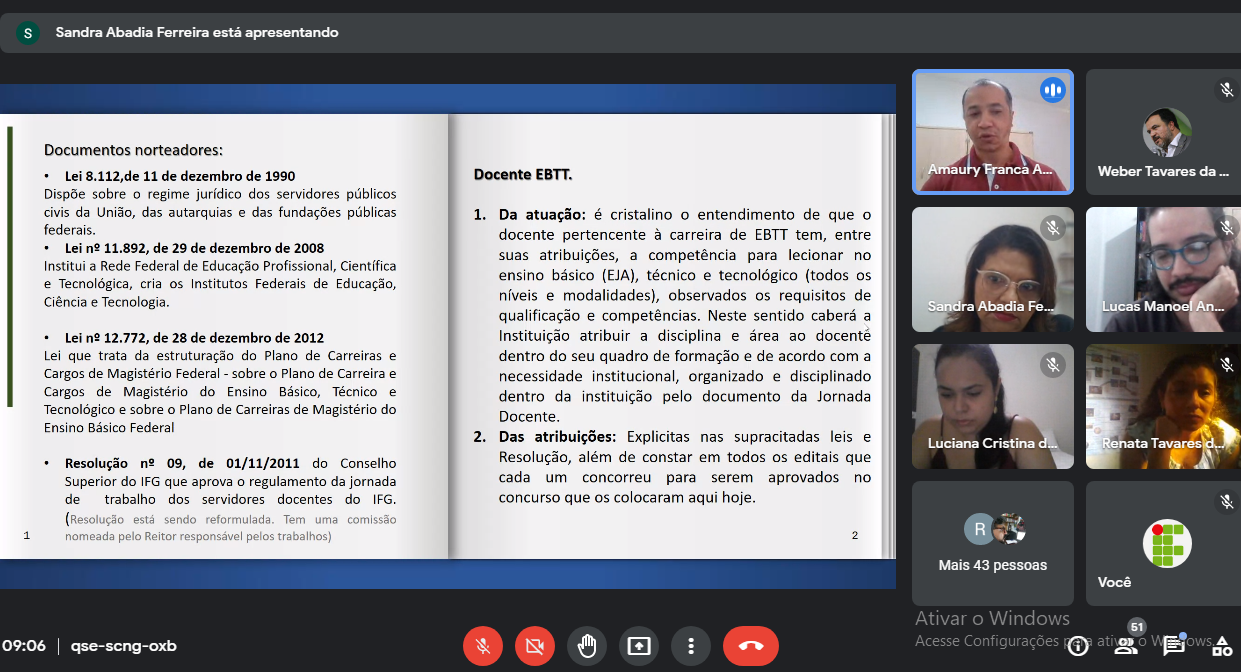Apresentação da PRODIRH sobre as leis e regulamentos da carreira docente Apresentação da PRODIRH sobre as leis e regulamentos da carreira docente